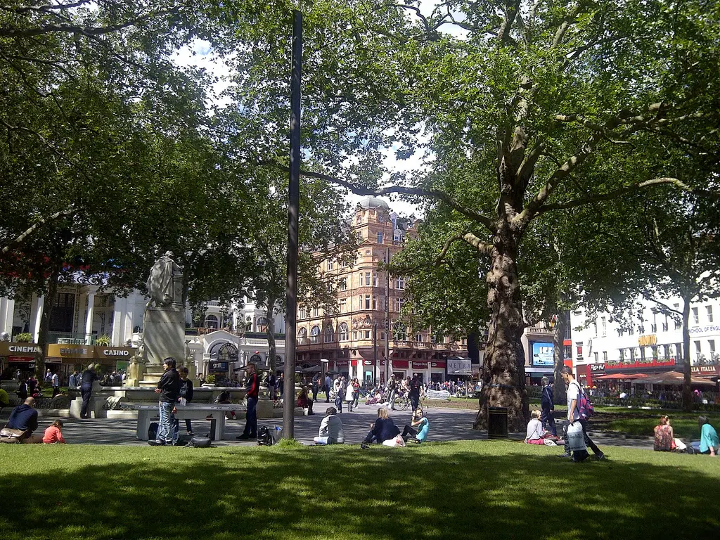 London: Redeveloped Leicester Square Redeveloped Leicester Square in London, UK Taken with BlackBerry 9860|Self-published work|London photographs taken on 2012-07-11|Fi