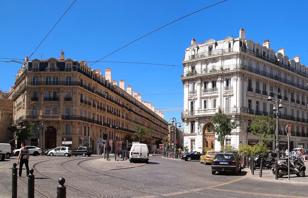 Marseille: Marseille - Place Sadi-Carnot View in Place Sadi-Carnot towards the street Rue de la République in Marseille. Taken with Olympus E-PL1|Rue de la République (Mar