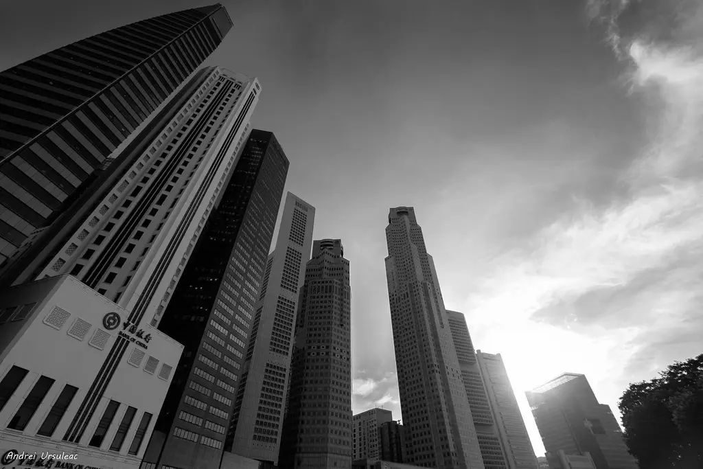 Singapore: Toweringglare (142996955) 500px provided description: Riverside in the finance district, Singapore [#sky ,#city ,#travel ,#clouds ,#urban ,#architecture ,#citys