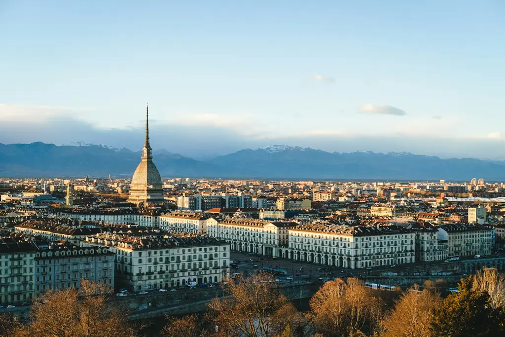 Turin: Turin Italy city view aerial view of city buildings during daytime